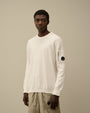 Pull C.P Company Blanc - Crew Neck Chenille - Pull