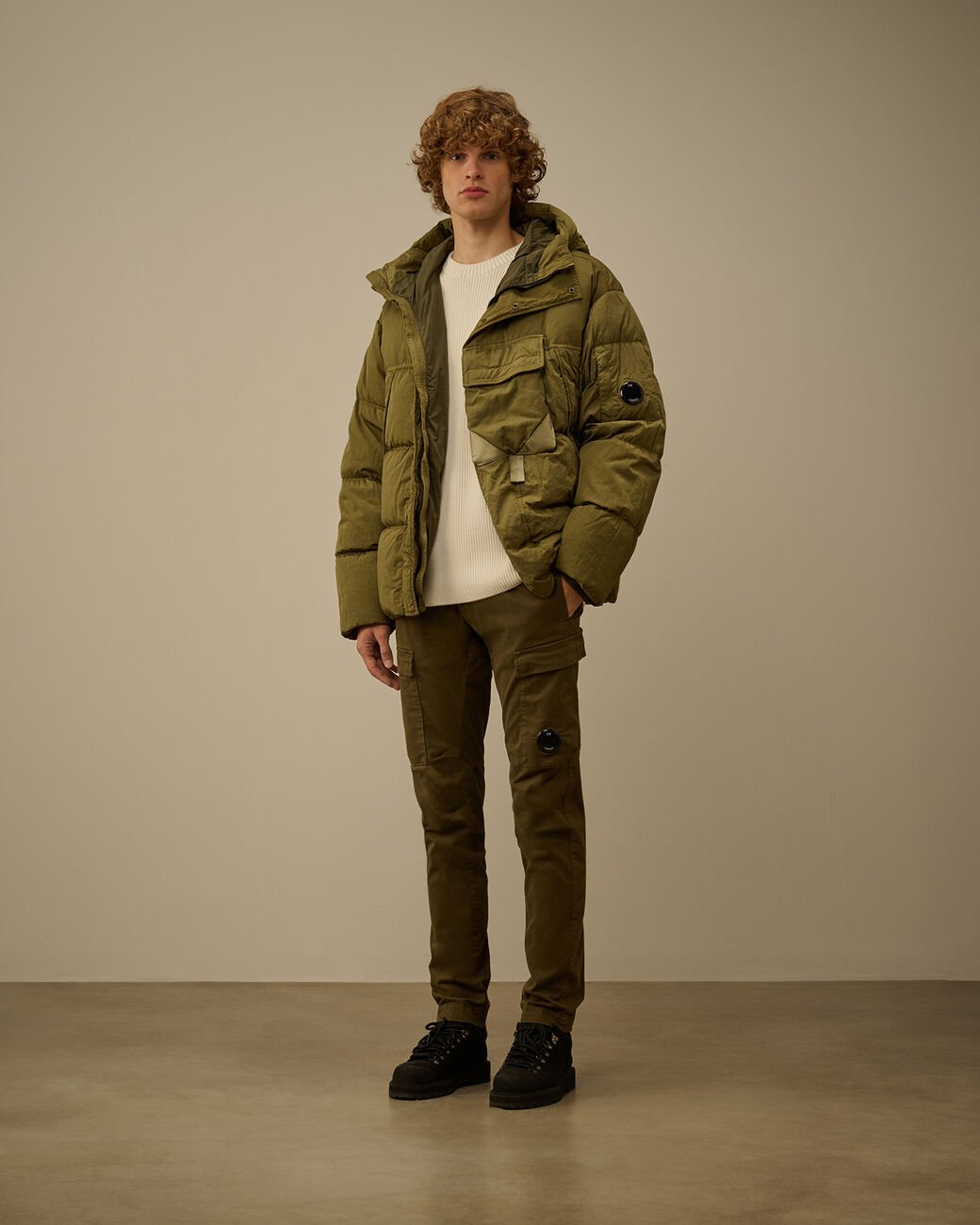 Pull C.P. Company Blanc - Full Rib Crewneck - Pull