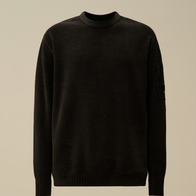 Pull C.P Company Noir - Crew Neck Chenille - Pull