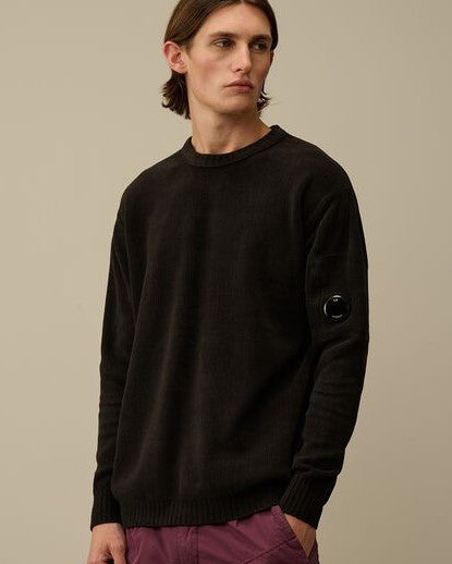 Pull C.P Company Noir - Crew Neck Chenille - Pull