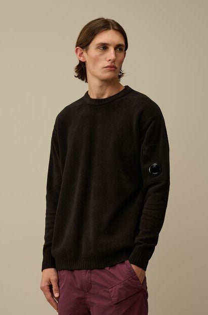 Pull C.P Company Noir - Crew Neck Chenille - Pull