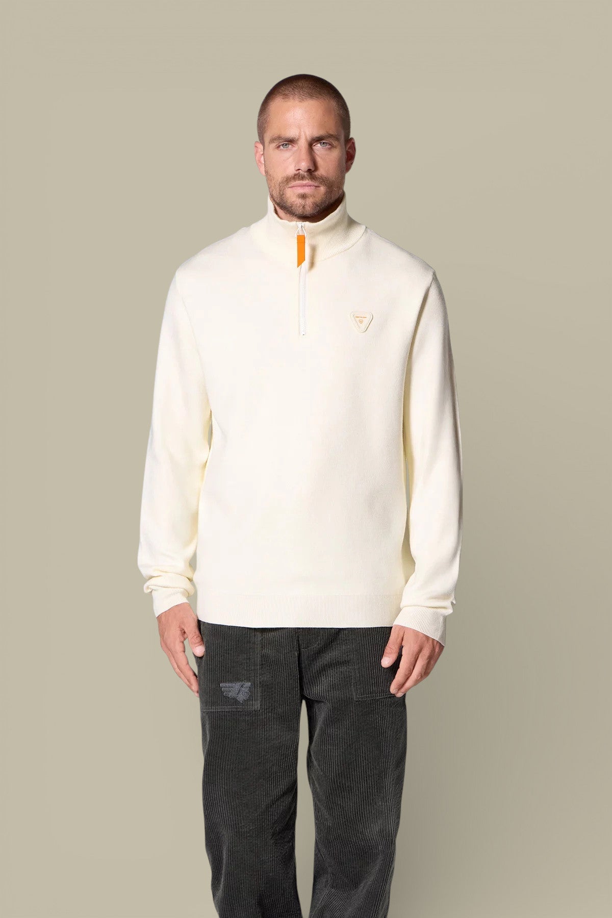 Pull Gertrude Beige - Col Camionneur - Pull