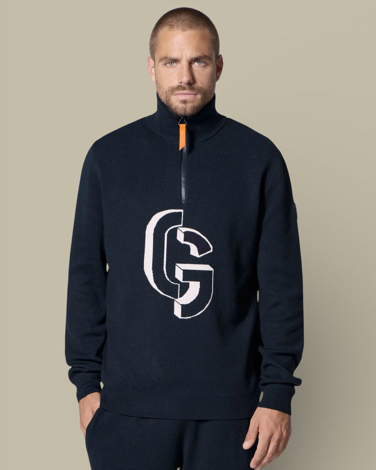 Pull Gertrude Bleu Marine - Col Camionneur - Pull