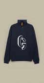 Pull Gertrude Bleu Marine - Col Camionneur - Pull