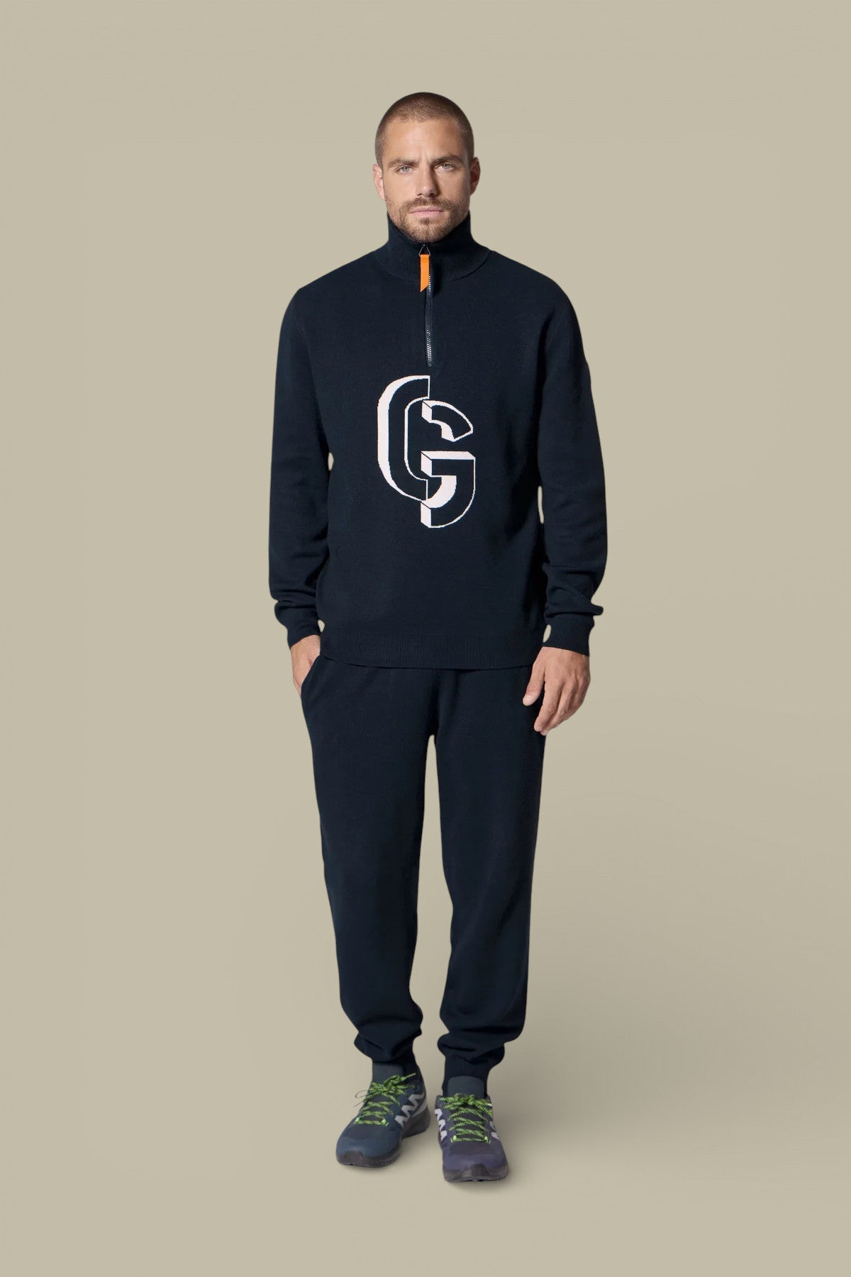 Pull Gertrude Bleu Marine - Col Camionneur - Pull