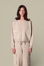 Pull Gertrude Femme Beige - maille Chandler - sweat