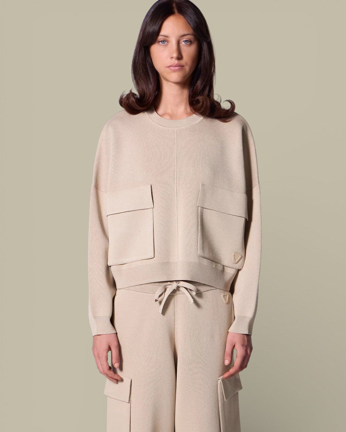 Pull Gertrude Femme Beige - maille Chandler - sweat