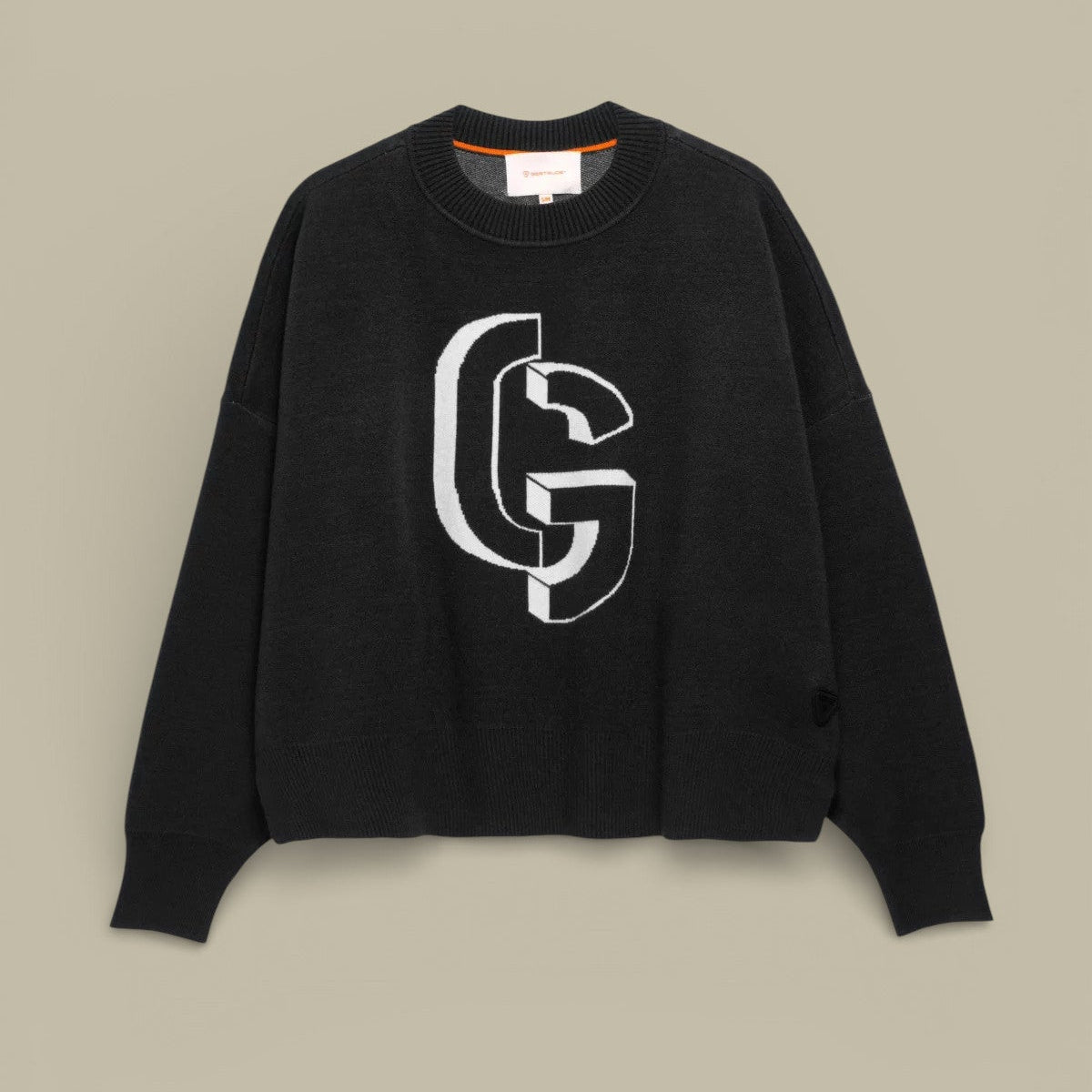 Pull Gertrude Femme Noir - Maille jacquard ample Natalia - Pull