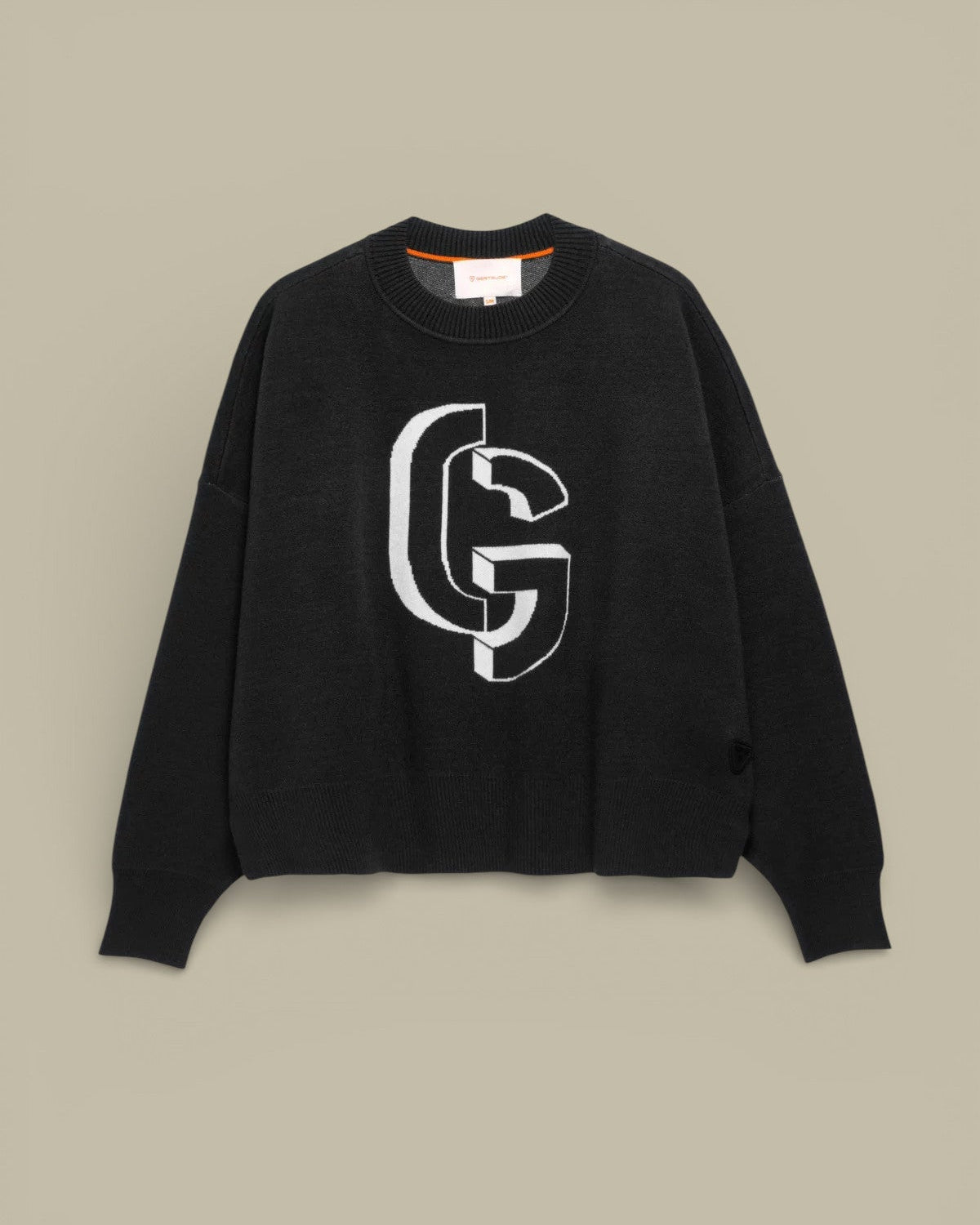 Pull Gertrude Femme Noir - Maille jacquard ample Natalia - Pull