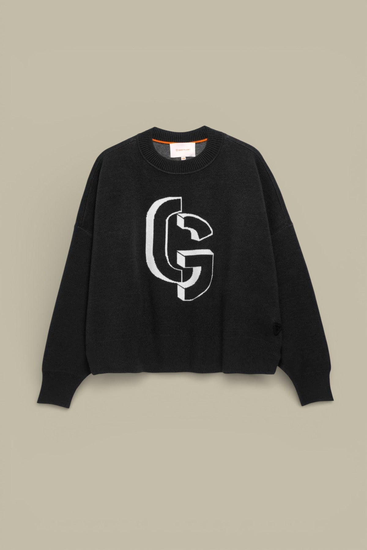 Pull Gertrude Femme Noir - Maille jacquard ample Natalia - Pull