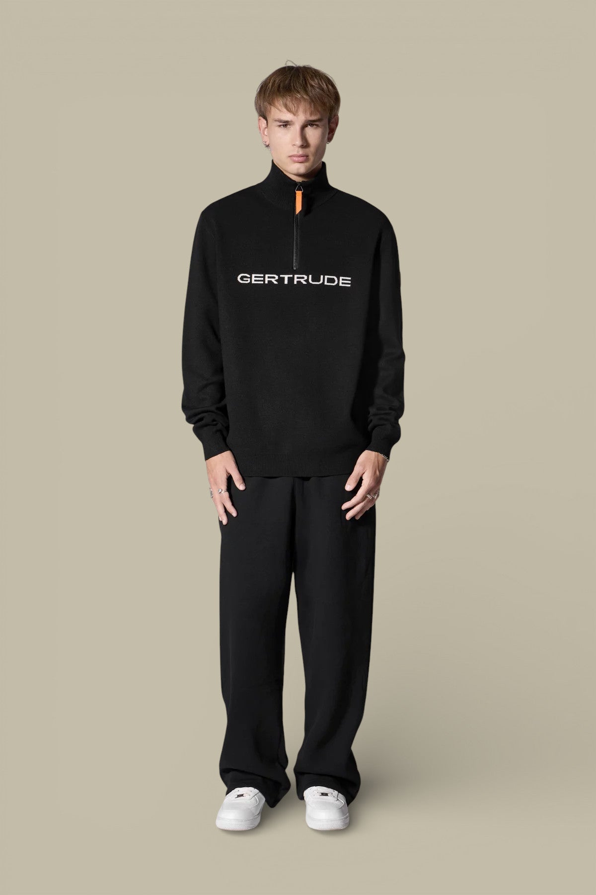 Pull Gertrude Noir - Col Camionneur - Pull