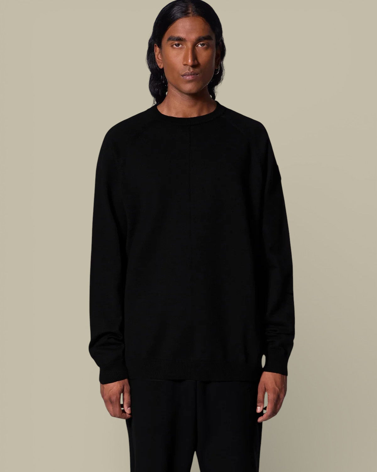 Pull Gertrude Noir - Col Rond en Maille - Pull