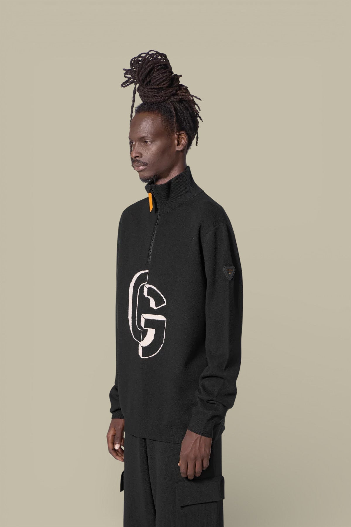 Pull Gertrude Noir - Lewis Col Camionneur - Pull