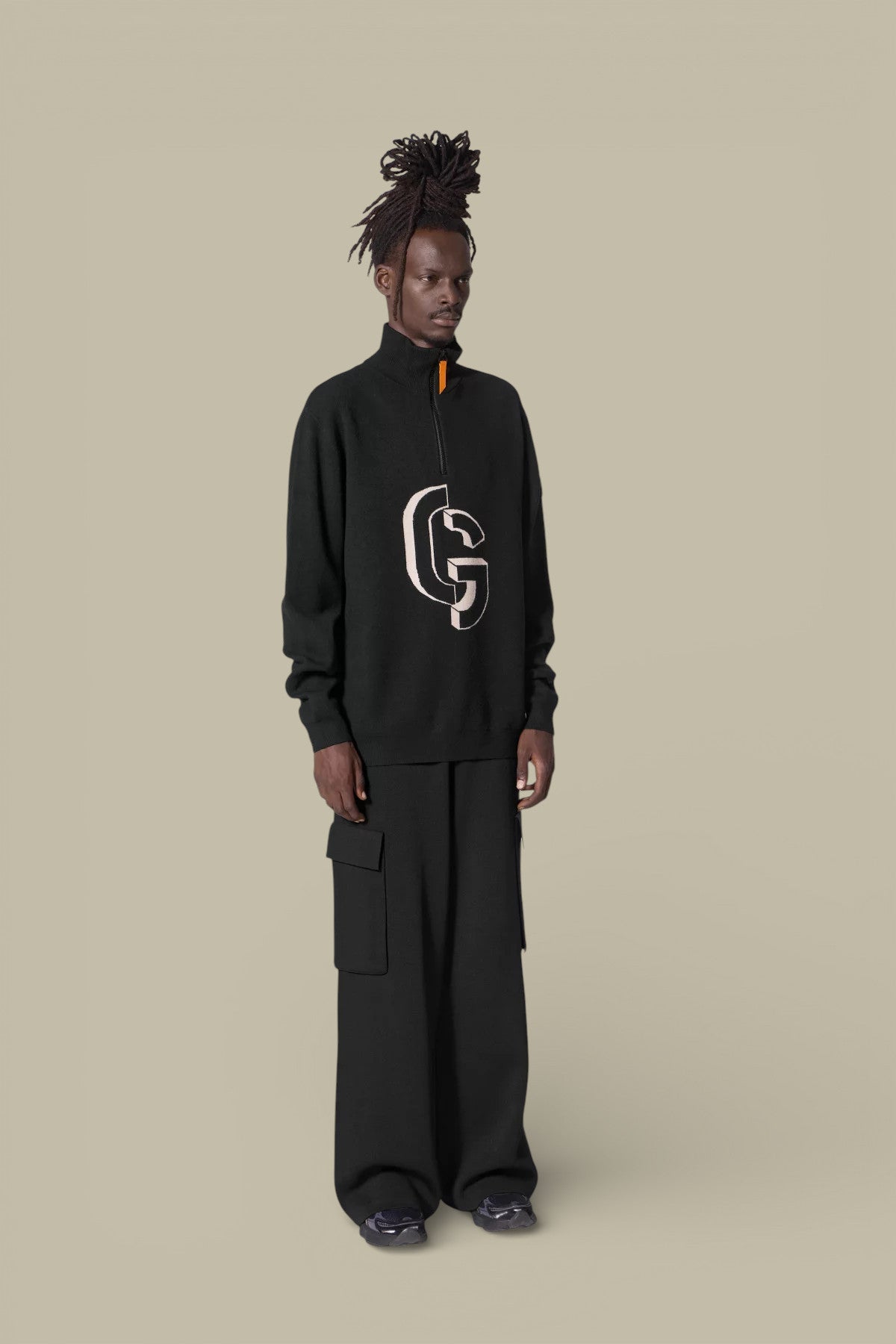 Pull Gertrude Noir - Lewis Col Camionneur - Pull