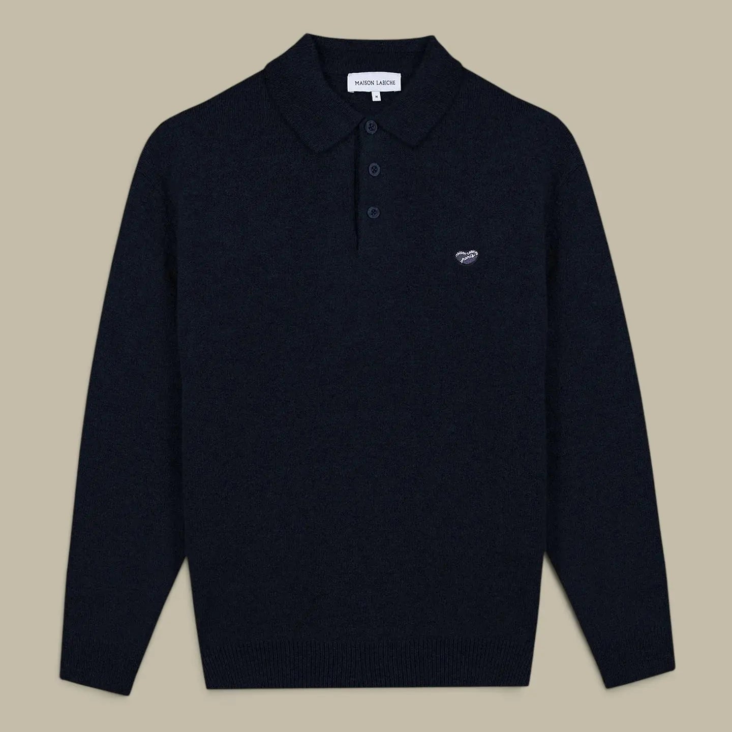 Pull Maison Labiche Bleu Marine - Col Chemise Maison Labiche