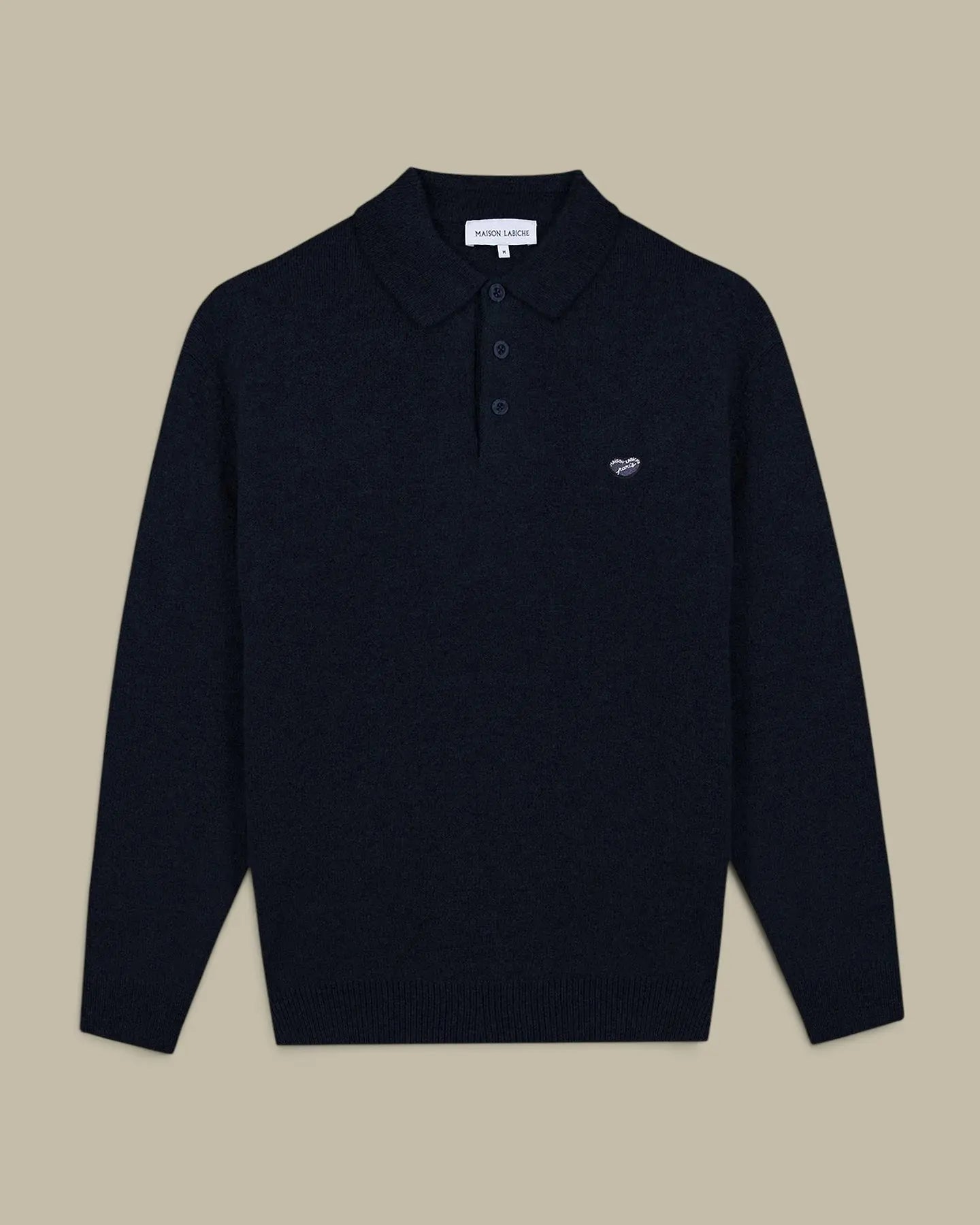 Pull Maison Labiche Bleu Marine - Col Chemise Maison Labiche