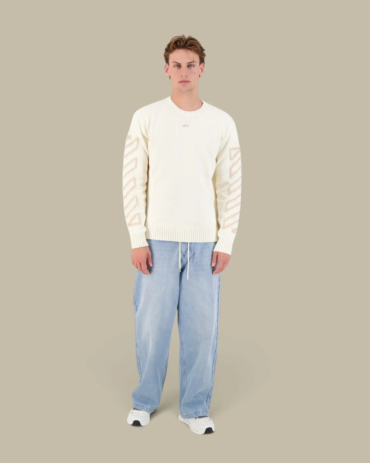 Pull Off-White Creme - Diag Arrow Off-White