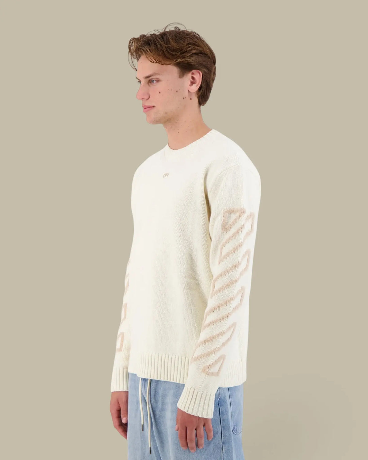 Pull Off-White Creme - Diag Arrow Off-White