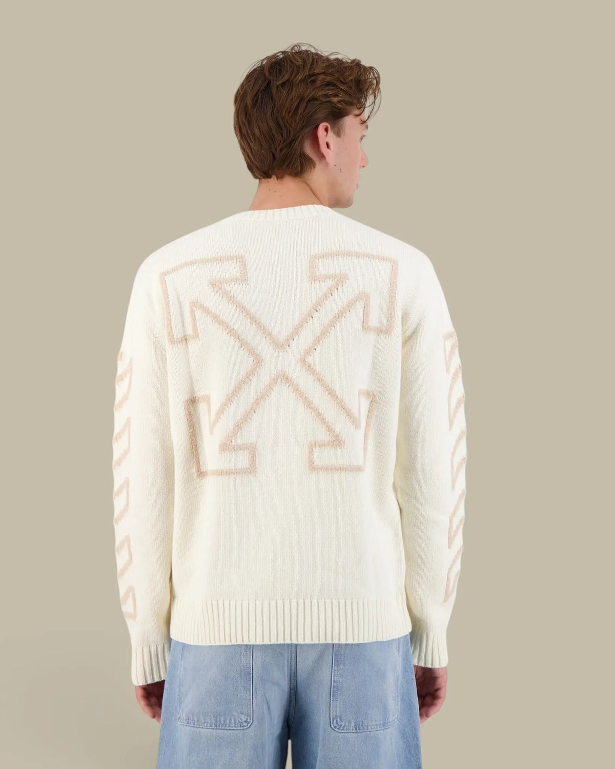 Pull Off-White Creme - Diag Arrow Off-White