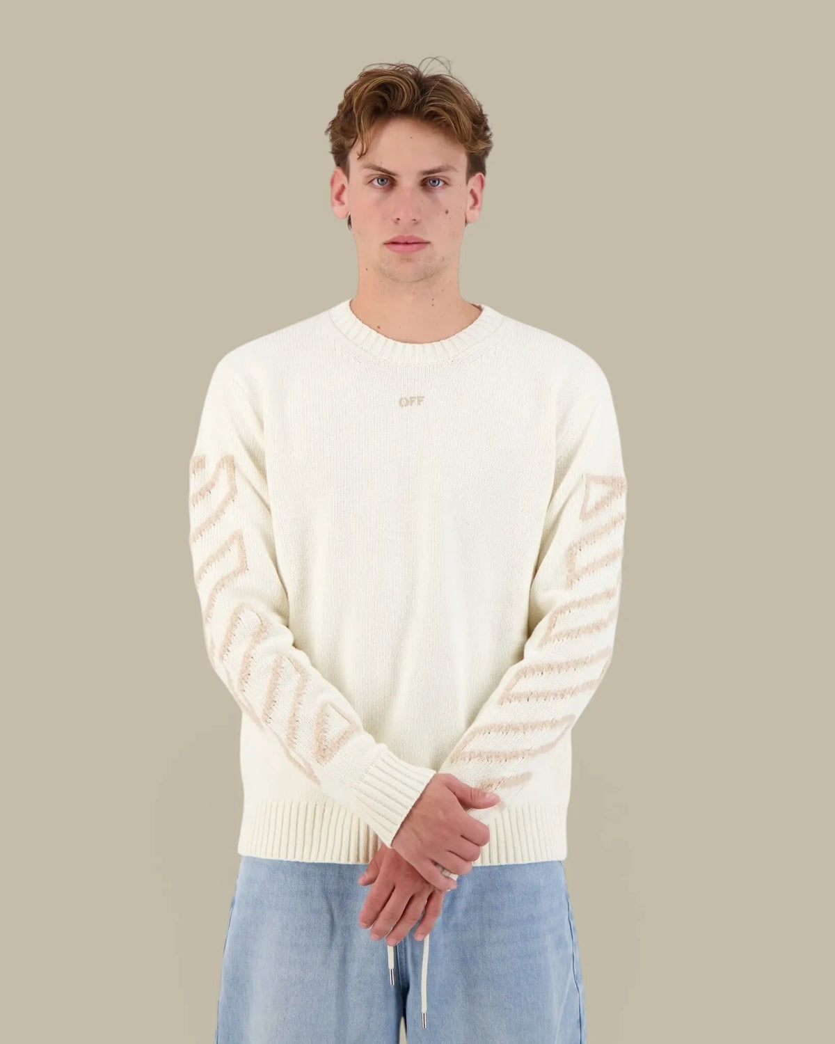 Pull Off-White Creme - Diag Arrow Off-White