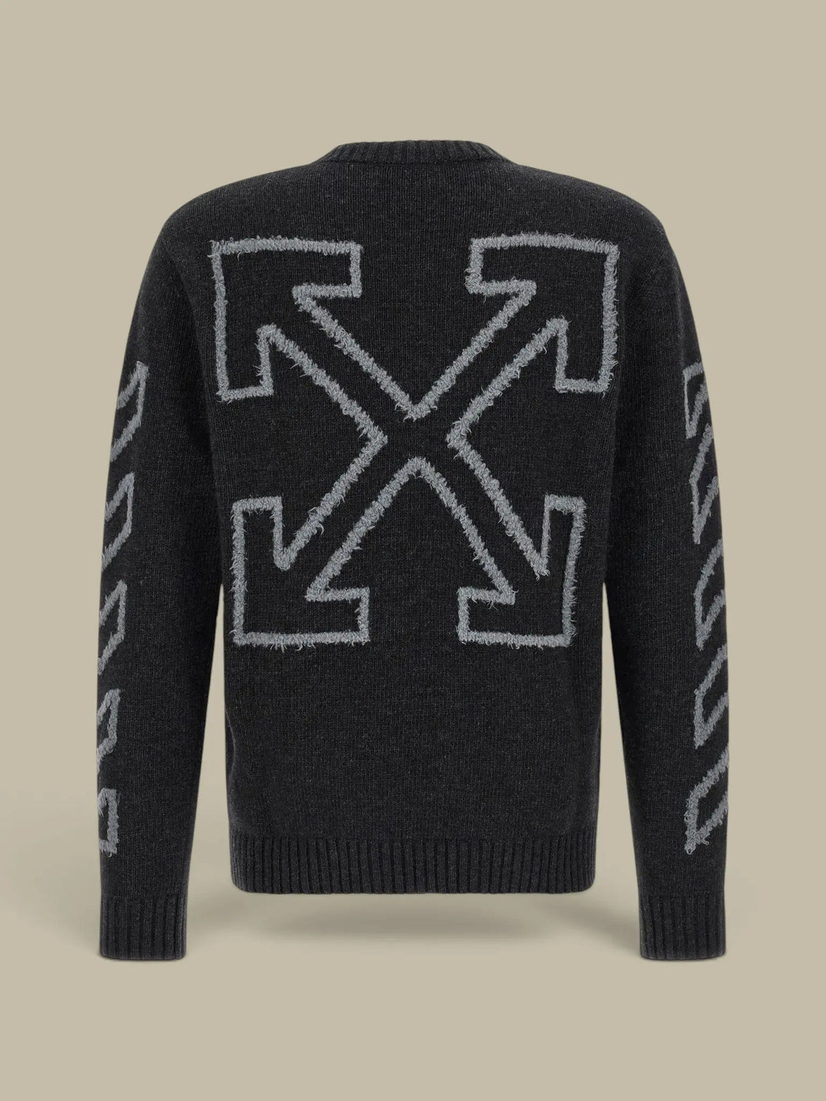 Pull Off-White Gris - Diag Arrow Off-White