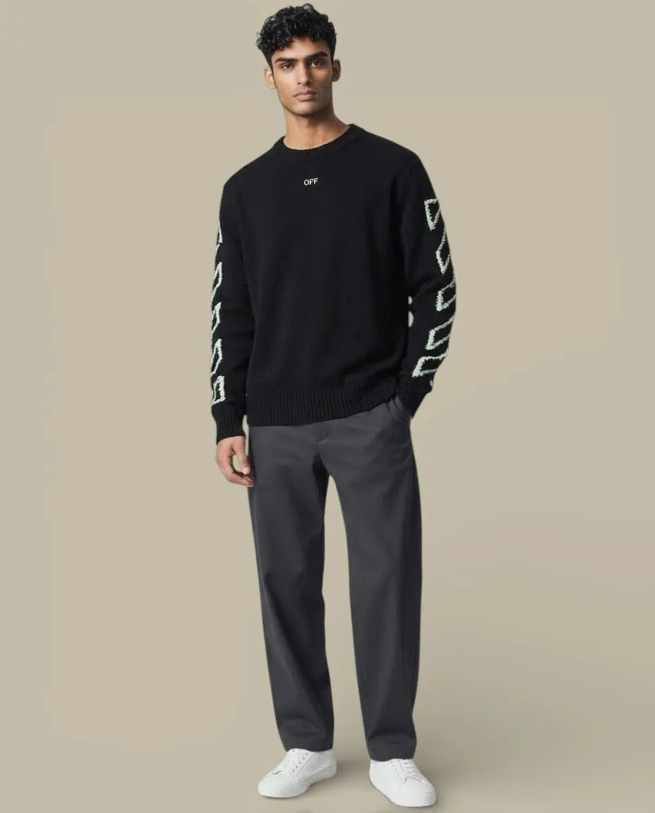 Pull Off - White Noir - Maille - Pull