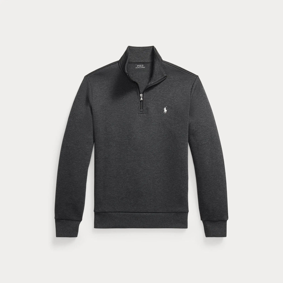 Pull Ralph Lauren Gris - PULL À QUART DE ZIP EN MAILLE DOUBLE Ralph Lauren