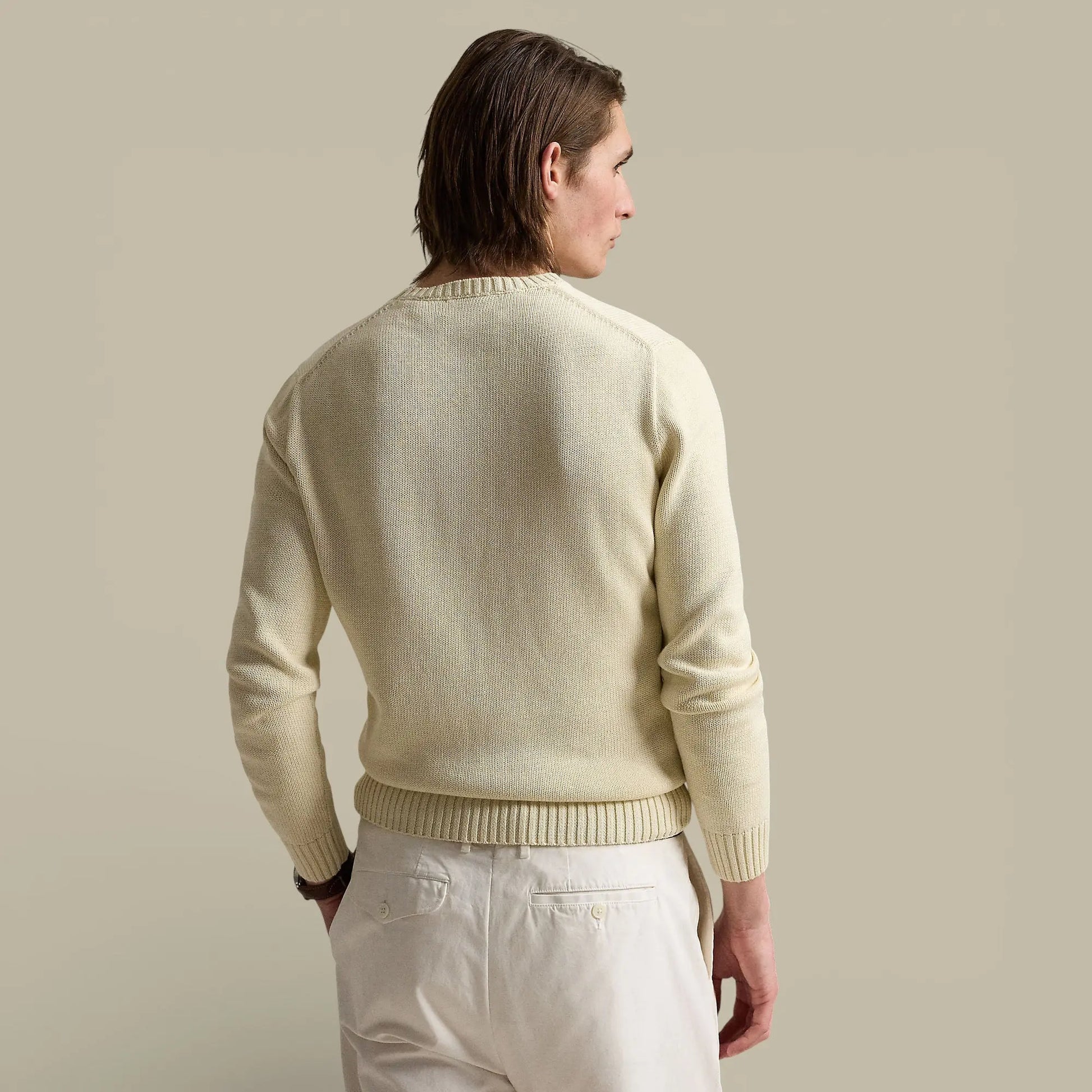 Pull Ralph Lauren Beige - Maille en Coton - Pull