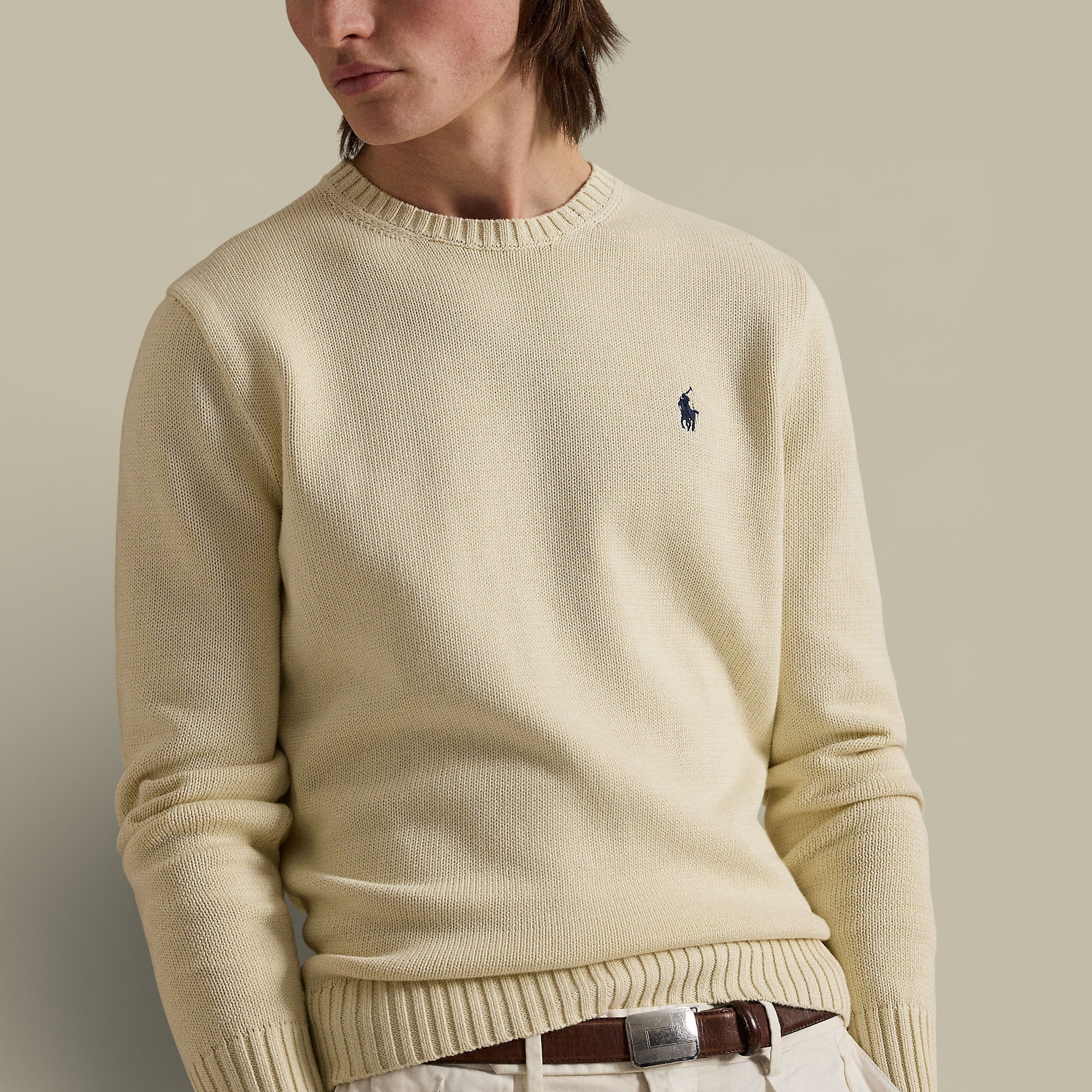 Pull Ralph Lauren Beige - Maille en Coton - Pull