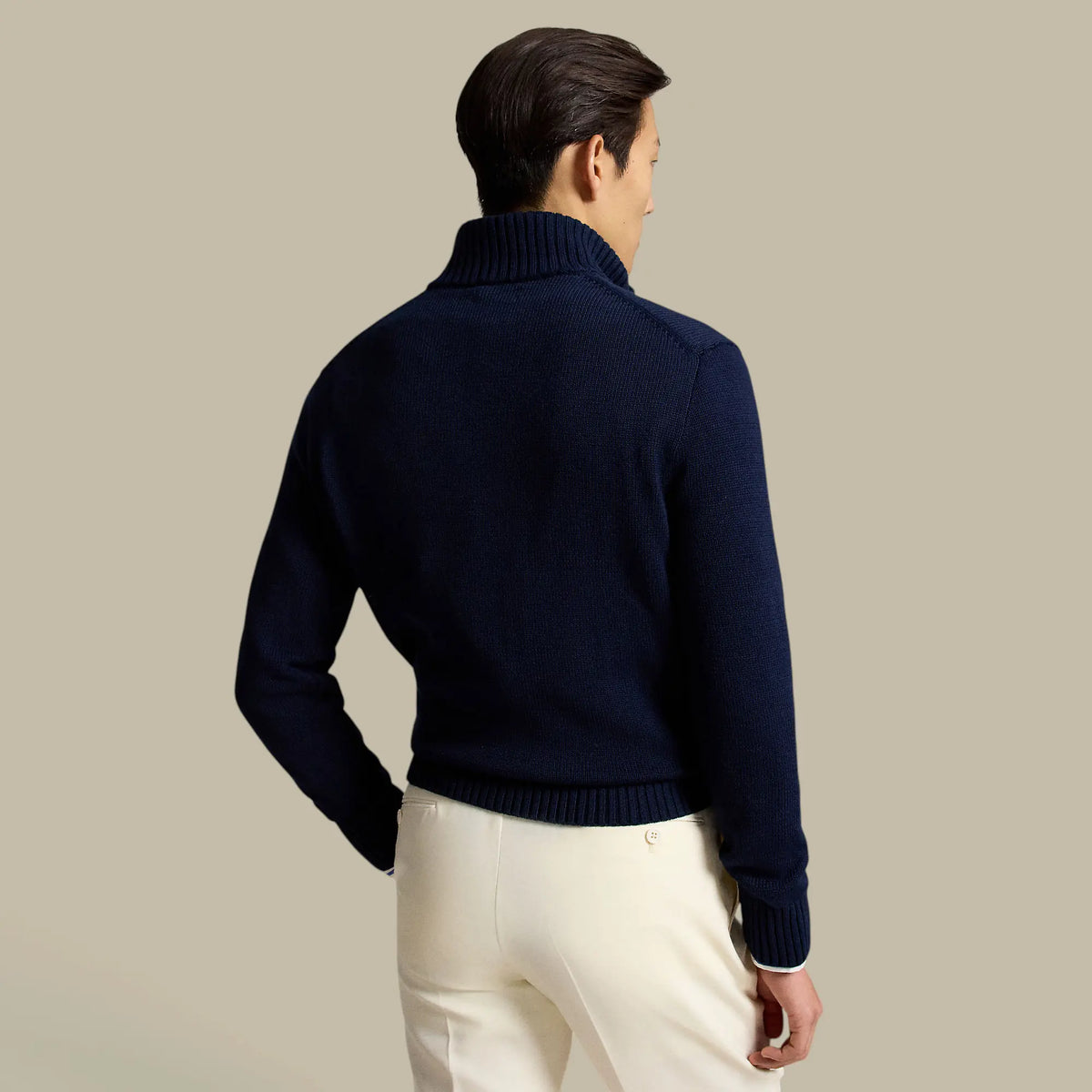 Pull Ralph lauren Bleu Marine - Col Camionneur Ralph Lauren