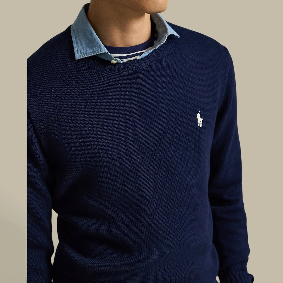 Pull Ralph lauren Bleu Marine - Col Rond Ralph Lauren