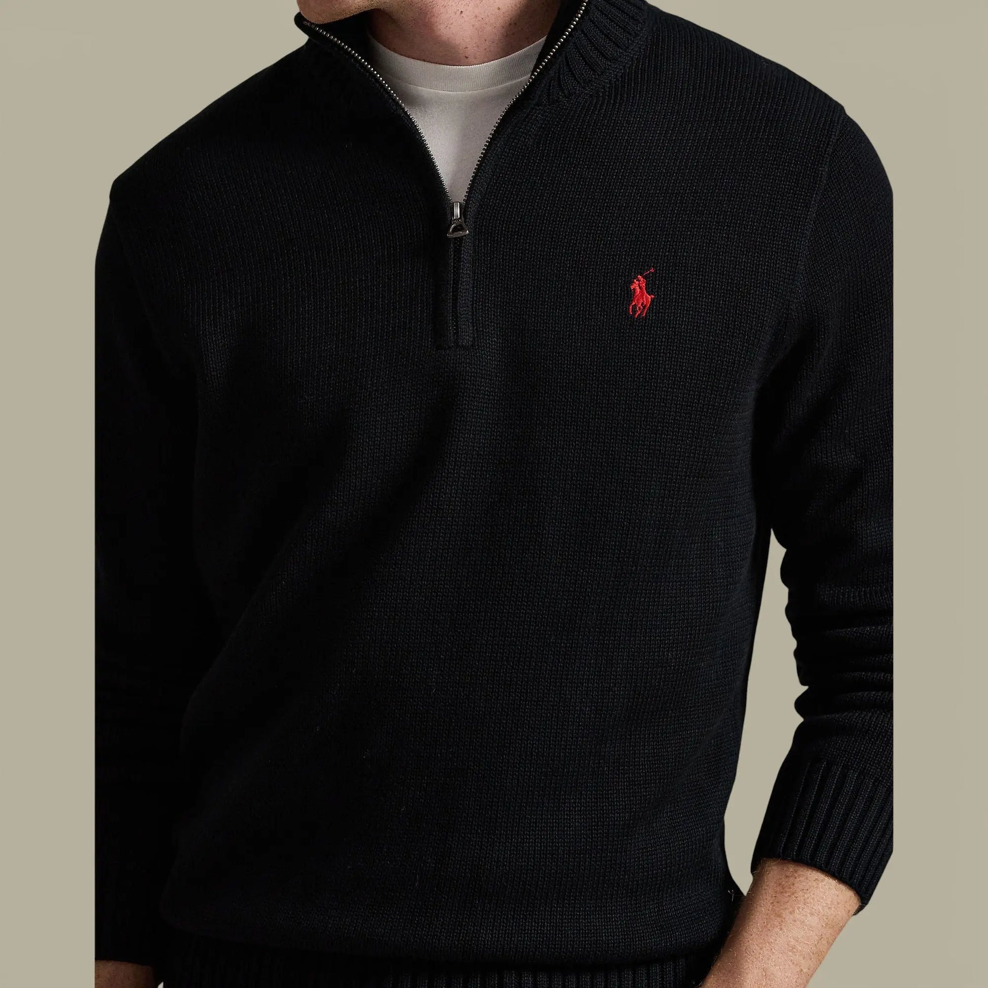 Pull Ralph lauren Noir - Col Camionneur - Pull
