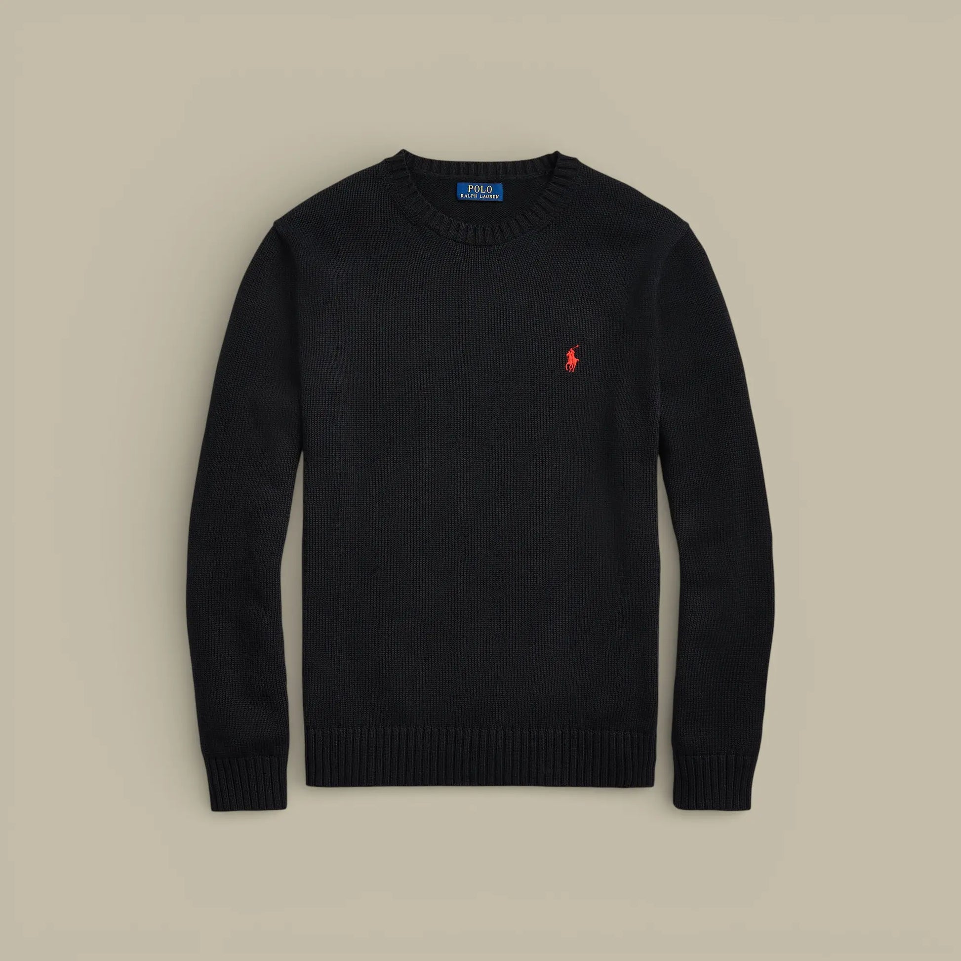Pull Ralph Lauren Noir - Maille en Coton - Pull