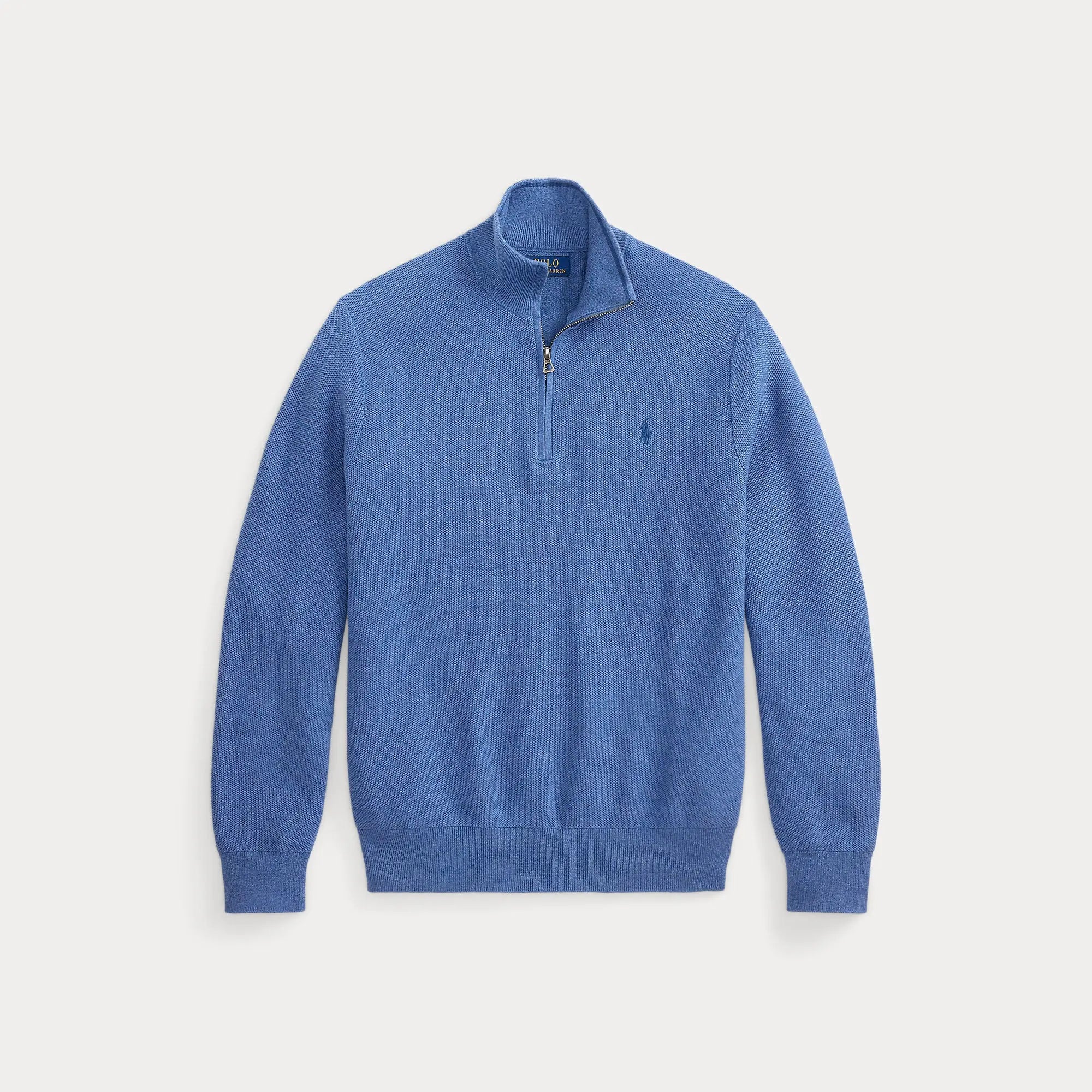 Pull Ralph Lauren Bleu - PULL EN COTON MAILLE À QUART DE ZIP Ralph Lauren