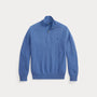 Pull Ralph Lauren Bleu - PULL EN COTON MAILLE À QUART DE ZIP Ralph Lauren