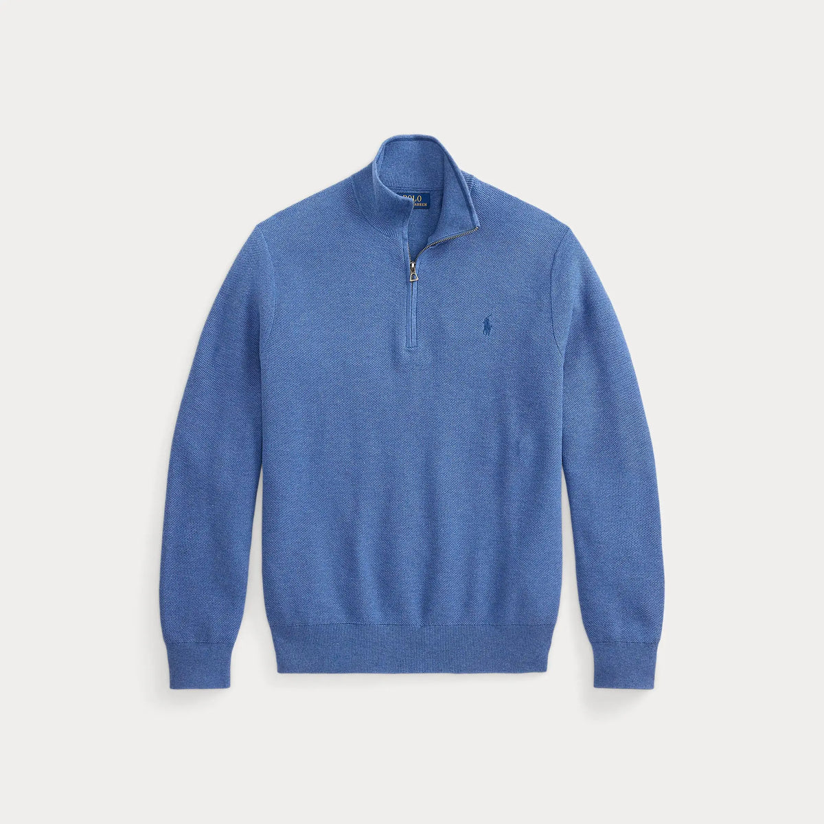 Pull Ralph Lauren Bleu - PULL EN COTON MAILLE À QUART DE ZIP Ralph Lauren