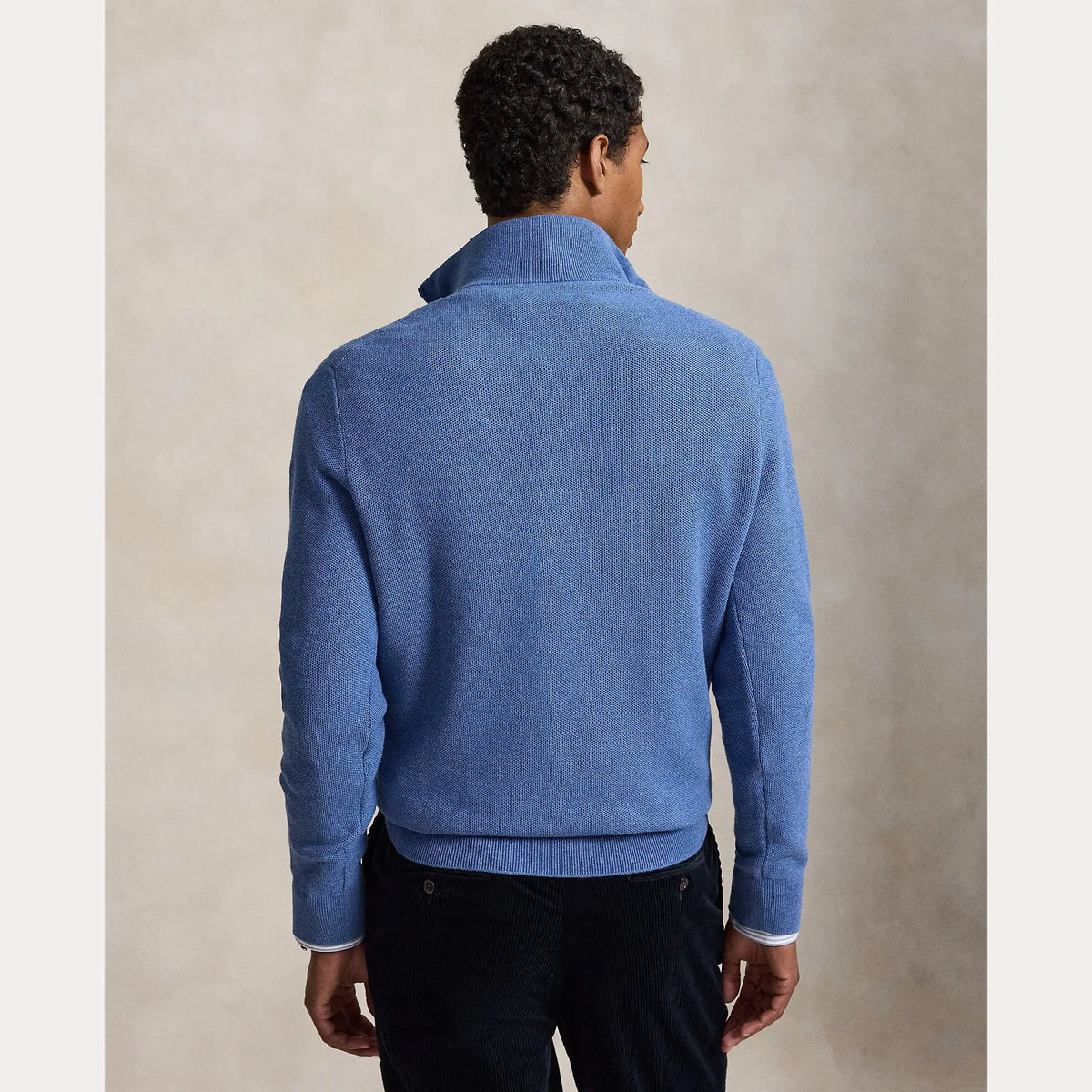 Pull Ralph Lauren Bleu - PULL EN COTON MAILLE À QUART DE ZIP Ralph Lauren