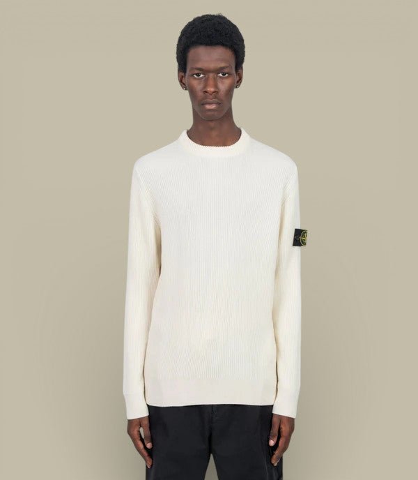 Pull Stone Island Beige - Full Rib Rws Wool - Pull