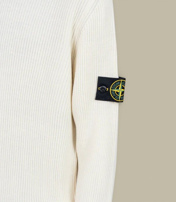 Pull Stone Island Beige - Full Rib Rws Wool - Pull