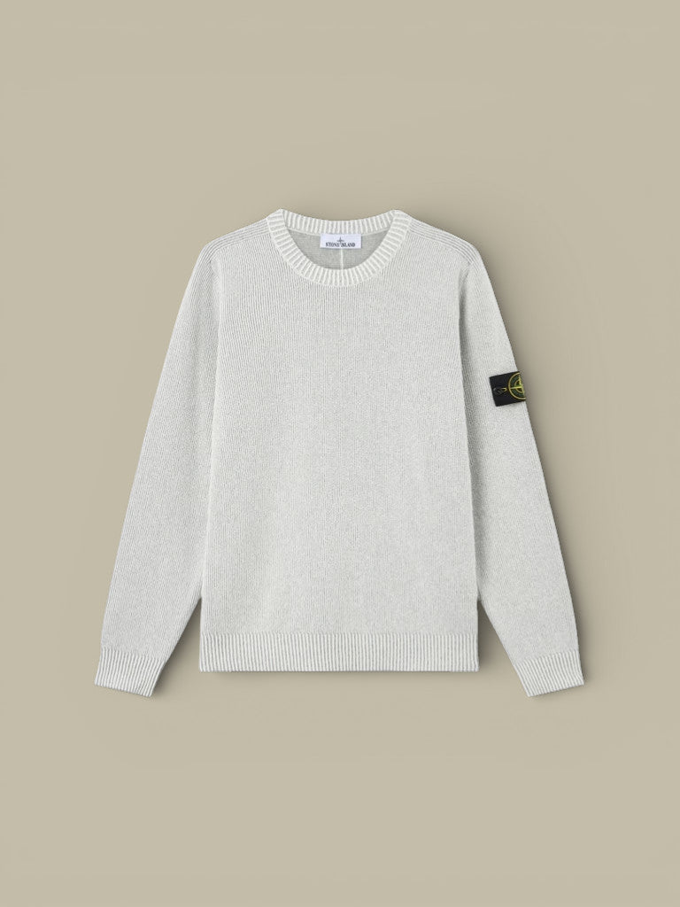Pull Stone Island Gris - Rib Coton Bouclé - Pull