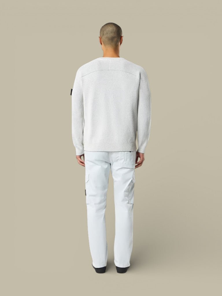 Pull Stone Island Gris - Rib Coton Bouclé - Pull