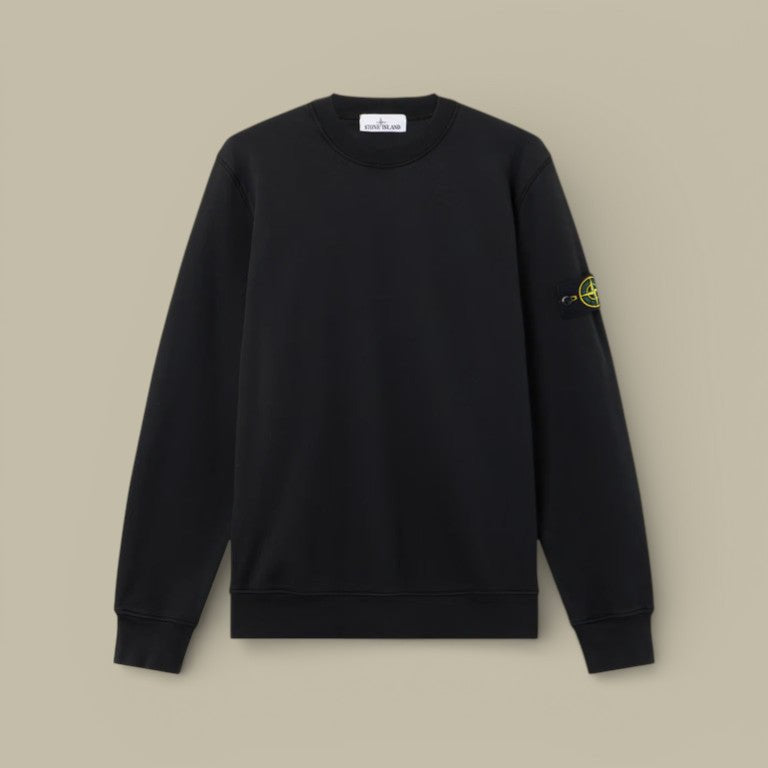 Pull Stone Island Noir - Col Rond - sweat