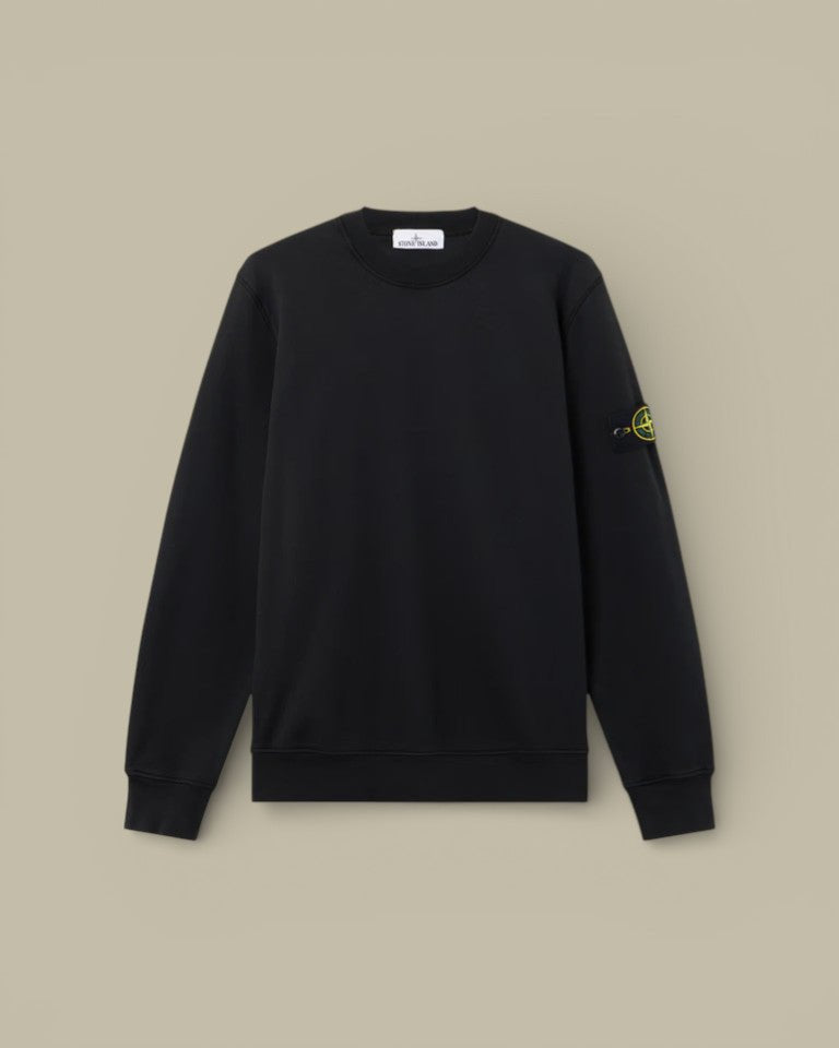 Pull Stone Island Noir - Col Rond - sweat