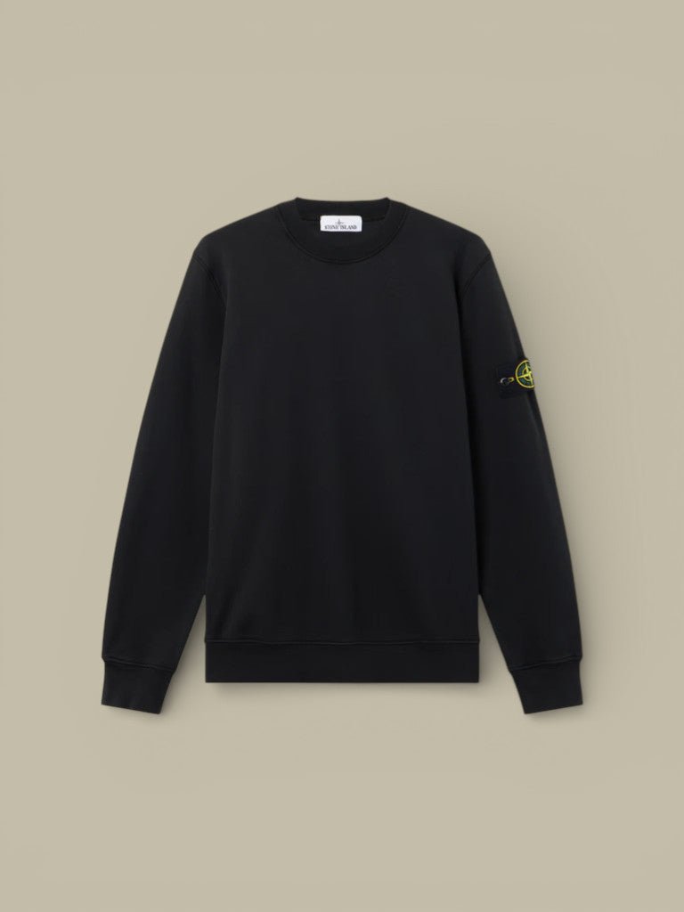 Pull Stone Island Noir - Col Rond - sweat