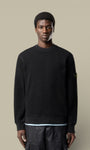 Pull Stone Island Noir - Coton Waffle Fleece - sweat