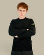 Pull Stone Island Black - Maille Rib Rws Wool Stone Island