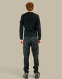 Pull Stone Island Black - Maille Rib Rws Wool Stone Island