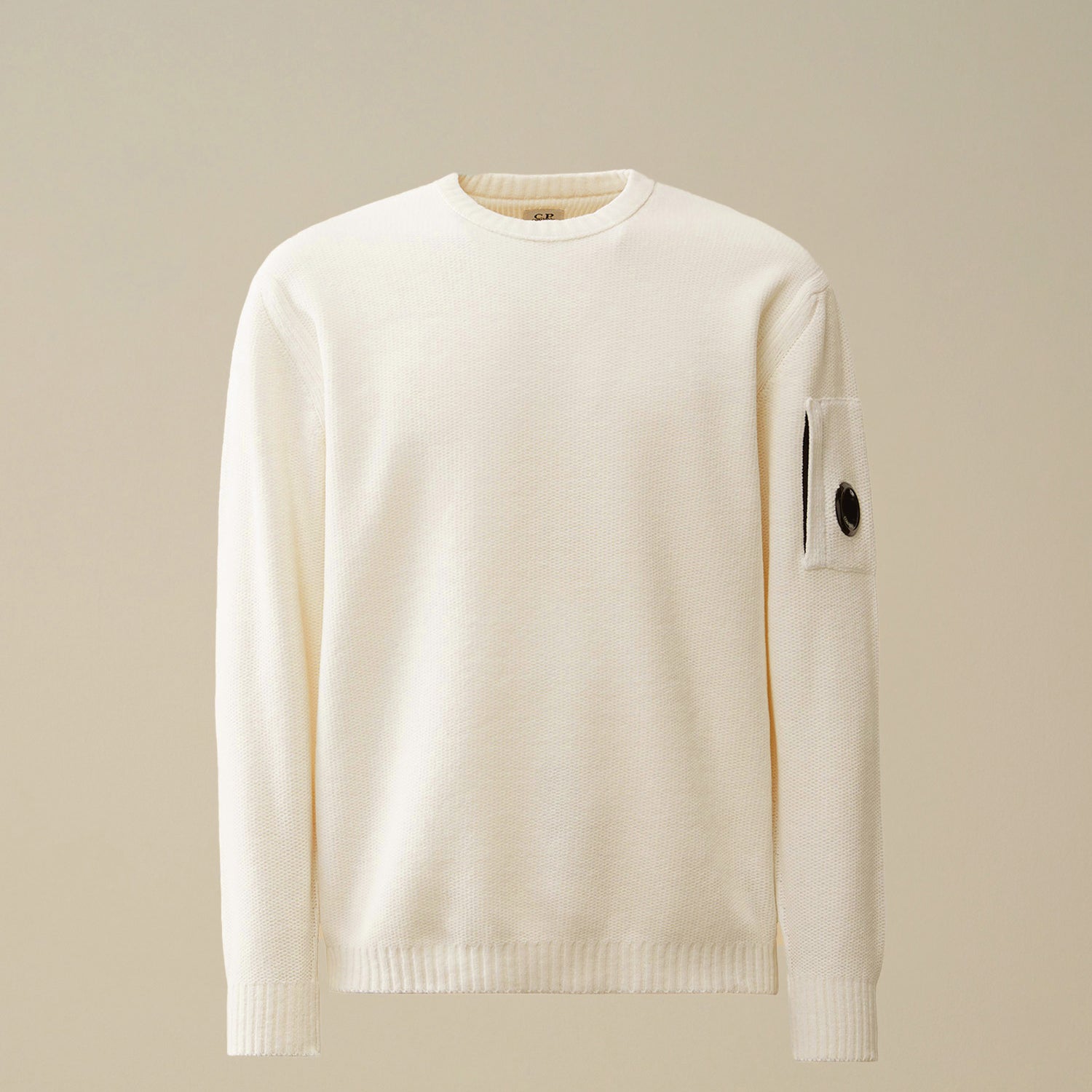 Pull C.P Company Blanc - Crew Neck Chenille