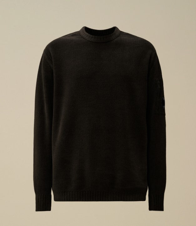 Pull C.P Company Noir - Crew Neck Chenille