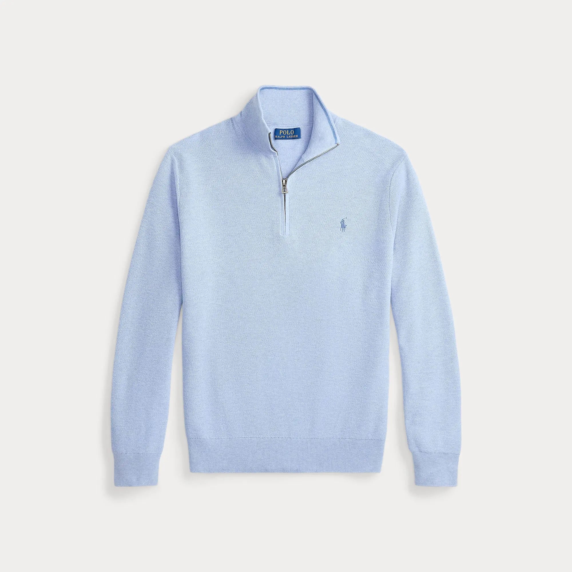 Pull Ralph Lauren Bleu - PULL EN COTON MAILLE À QUART DE ZIP Ralph Lauren